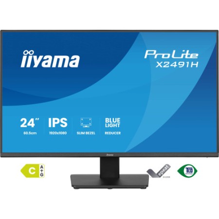 iiyama ProLite X2491H-B1 pantalla para PC 60,5 cm (23.8″) 1920 x 1080 Pixeles Full HD Negro