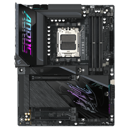 GIGABYTE X870E AORUS PRO X3D Placa Base - Compatible con procesadores AMD Ryzen 9000, VRM digital de 18+2+2 fases, hasta 9000MHz
