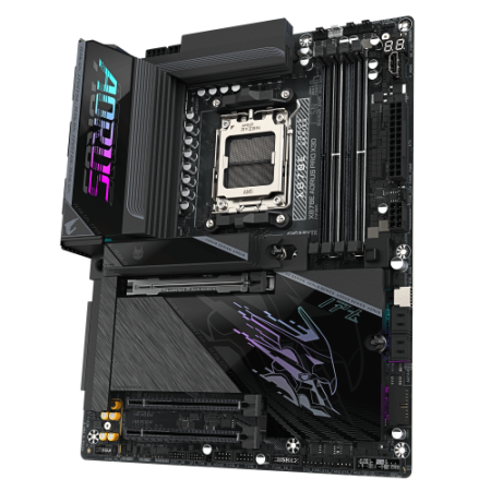 GIGABYTE X870E AORUS PRO X3D Placa Base - Compatible con procesadores AMD Ryzen 9000, VRM digital de 18+2+2 fases, hasta 9000MHz