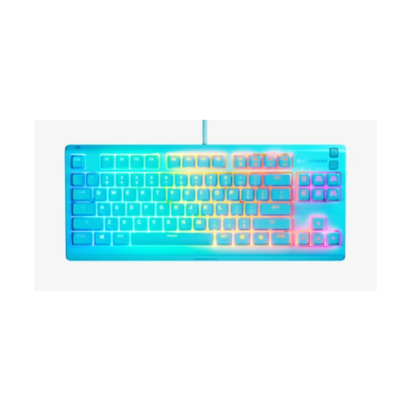 Steelseries Apex 3 TKL - US teclado Juego USB QWERTY Inglés de EE. UU. Color aguamarina