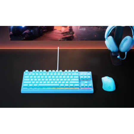 Steelseries Apex 3 TKL - US teclado Juego USB QWERTY Inglés de EE. UU. Color aguamarina