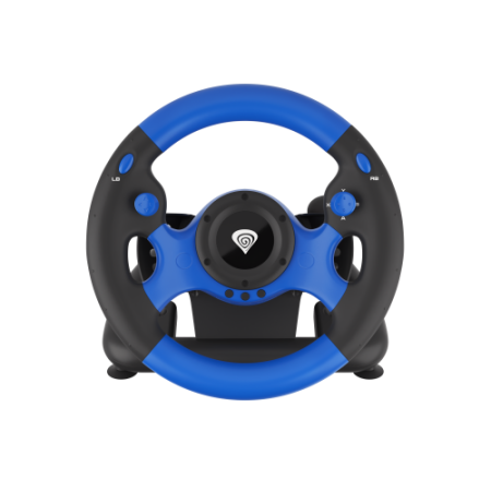 GENESIS Seaborg 350 Negro, Azul USB Volante + Pedales Nintendo Switch, PC, PlayStation 4, Playstation 3, Xbox 360, Xbox One, Xbo