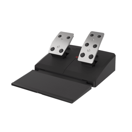 GENESIS Seaborg 400 Negro, Plata USB Volante + Pedales Nintendo Switch, PC, PlayStation 4, Playstation 3, Xbox 360, Xbox One, Xb