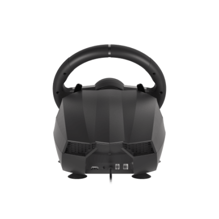 GENESIS Seaborg 400 Negro, Plata USB Volante + Pedales Nintendo Switch, PC, PlayStation 4, Playstation 3, Xbox 360, Xbox One, Xb