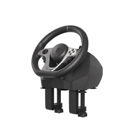 GENESIS Seaborg 400 Negro, Plata USB Volante + Pedales Nintendo Switch, PC, PlayStation 4, Playstation 3, Xbox 360, Xbox One, Xb