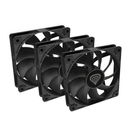 GENESIS Oxal 120 Carcasa del ordenador Ventilador 12 cm Negro 3 pieza(s)