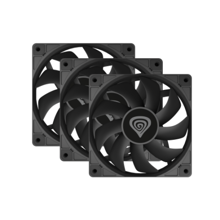 GENESIS Oxal 120 Carcasa del ordenador Ventilador 12 cm Negro 3 pieza(s)
