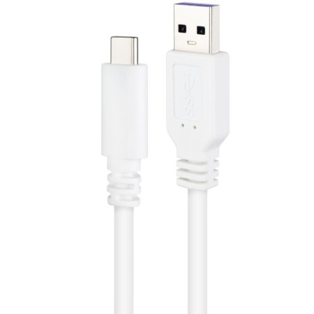 Cable USB 2.0 Nanocable 10.01.2101-W/ USB Tipo-C Macho - USB Macho/ 1m/ Blanco