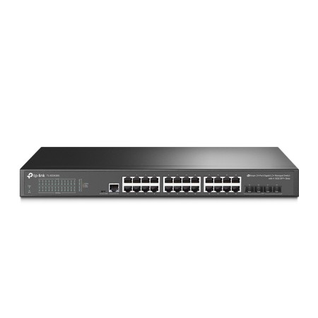 Switch 24 puertos tp - link 10 - 100 - 1000  4 sfp 10g  1 puerto para consola