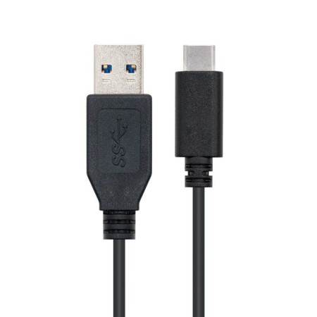 Cable USB 3.1 Nanocable 10.01.4001/ USB Tipo-C Macho - USB Macho/ 1m/ Negro