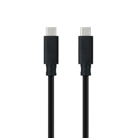 Cable USB 3.1 Tipo-C Nanocable 10.01.4100/ USB Tipo-C Macho - USB Tipo-C Macho/ 50cm/ Negro