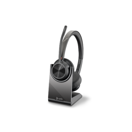 HP Poly Auriculares Poly Voyager 4320 UC estéreo USB-A + adaptador BT700 USB-A + base de carga