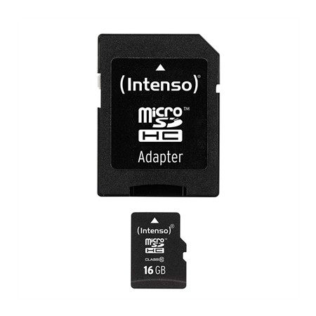 Tarjeta memoria microsd intenso 16gb cl10  adaptador sd