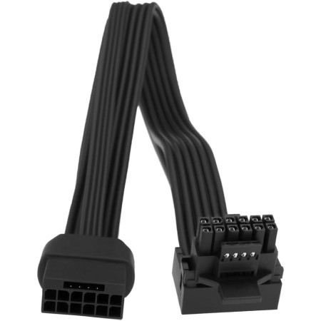 Cable alimentacion yinettech pci - e 5.0 de 16 pines 12 macho a hembra 90 grados