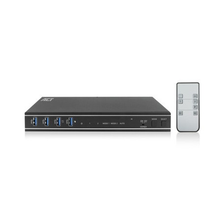 Conmutador kvm act connectivity 2 puertos usb 3.2   - hdmi -  dual 4k -  2pc