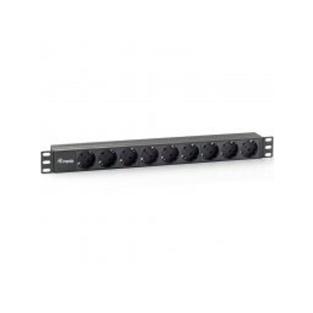Regleta alimentacion equip rack 19 pulgadas 1u 9 tomas 3500w cable 1.8m