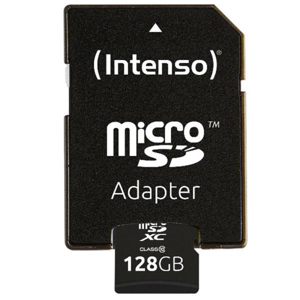 Tarjeta memoria micro sd intenso 128gb cl10  adaptador sd