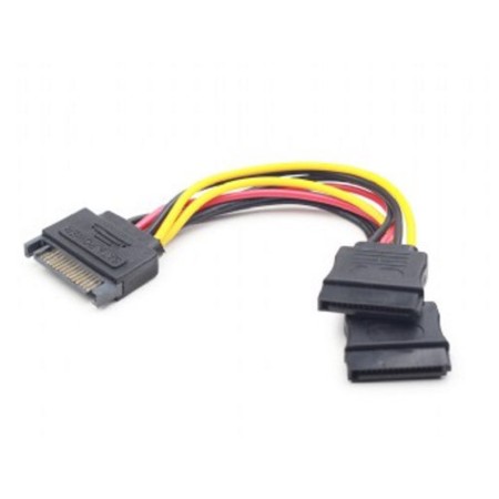 Cable sata gembird cc - satam2f - 01 macho - hembra -  2 puertos hembra -   0.15m