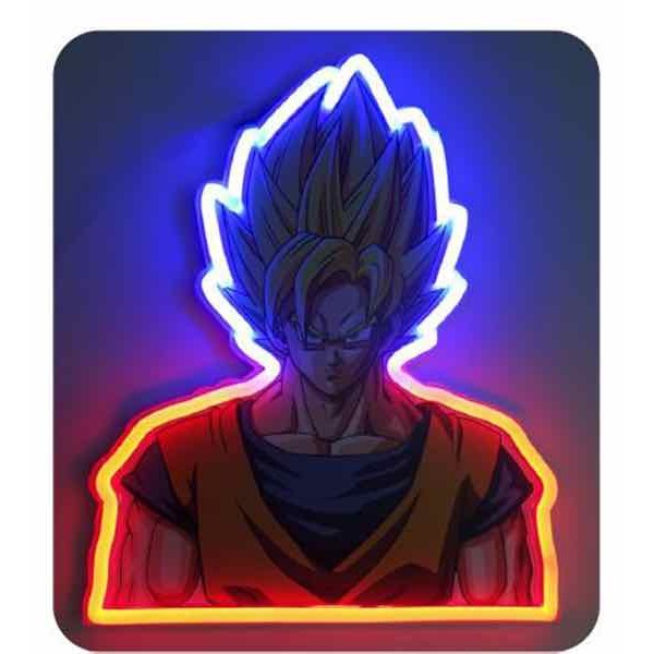 Mural lampara neon teknofun madcow entertainment dragon ball z goku saiyan 30 cm