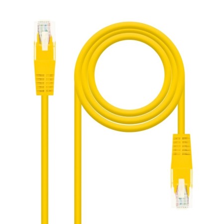 Cable de Red RJ45 AWG24 UTP Nanocable 10.20.0401-Y Cat.6/ 1m/ Amarillo