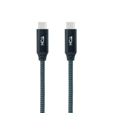 Nanocable Cable USB 3.2 Gen2x2 20Gbps 5A/100W 4K/60Hz USB-C/M-USB-C/M, Gris/Negro, 2 m