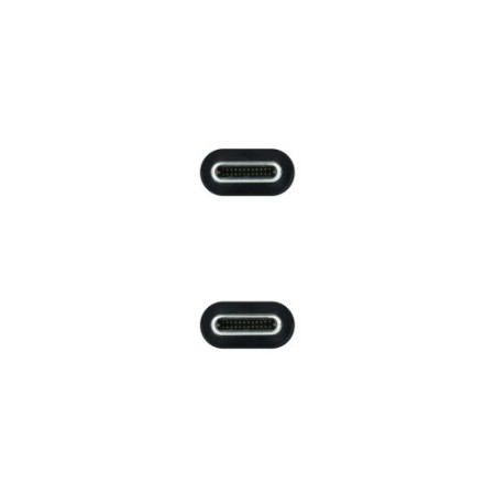 Nanocable Cable USB 3.2 Gen2x2 20Gbps 5A/100W 4K/60Hz USB-C/M-USB-C/M, Gris/Negro, 2 m