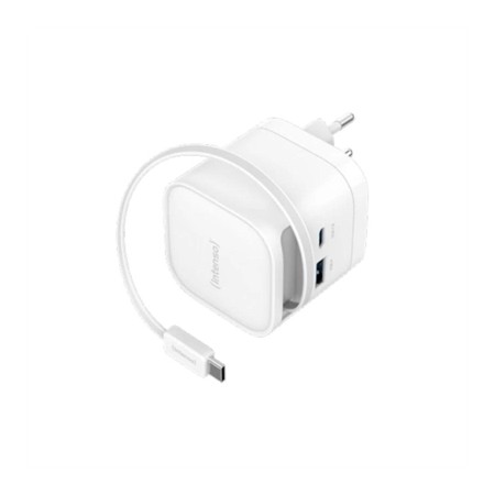 Cargador de pared intenso 65w gan w65acic retractil blanco