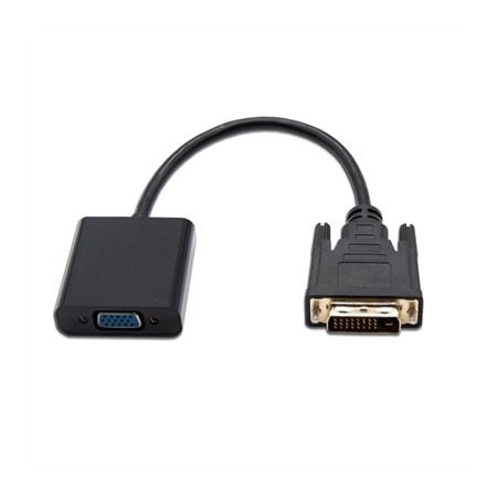 Cable nanocable conversor dvi 24 a vga macho - hembra 10cm negro