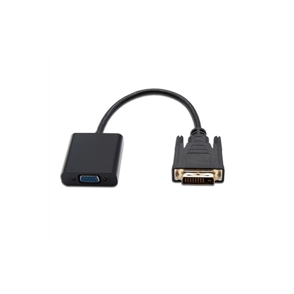 Cable nanocable conversor dvi 24 a vga macho - hembra 10cm negro