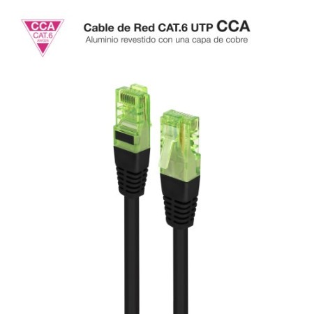 NANOCABLE CABLE RED CAT.6 UTP AWG26 CCA, NEGRO, 25 M