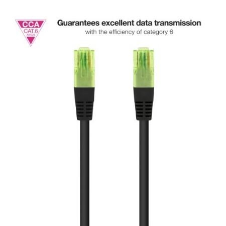 NANOCABLE CABLE RED CAT.6 UTP AWG26 CCA, NEGRO, 25 M