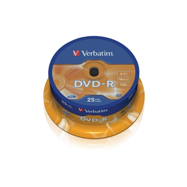 Verbatim dvd - r 4.7gb 16x tarrina 25uds