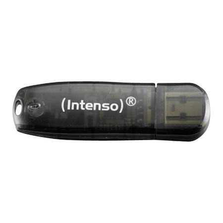Memoria usb 2.0 intenso rainbow 16gb negro