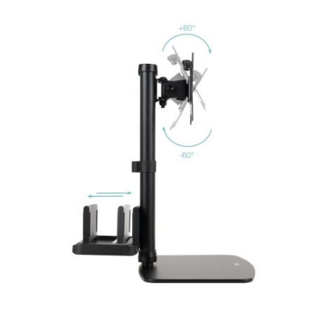 TOOQ SOPORTE MESA PANT.GIRA INCLI+MINI CPU,17-27″,NEGRO