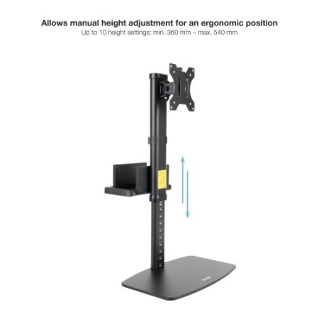TOOQ SOPORTE MESA PANT.GIRA INCLI+MINI CPU,17-27″,NEGRO