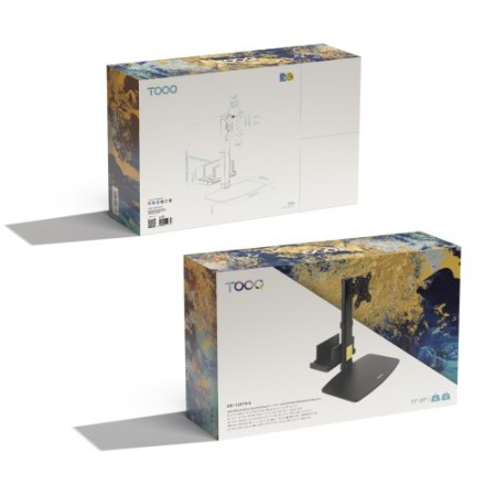 TOOQ SOPORTE MESA PANT.GIRA INCLI+MINI CPU,17-27″,NEGRO
