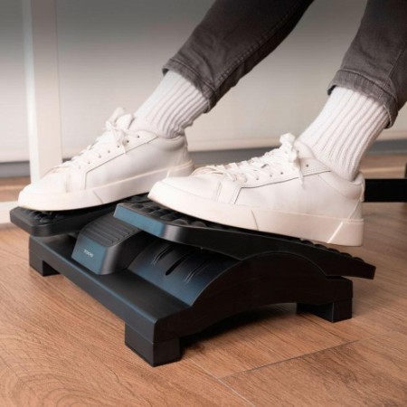 TOOQ (TQFR0605-B) REPOSAPIES AJUSTABLE EN ALTURA E INCLINACIÓN, NEGRO