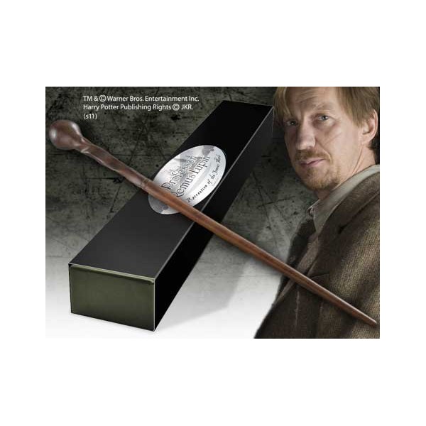 Replica the noble collection harry potter varita de profesor remus lupin varita con caja y placa de identificacion