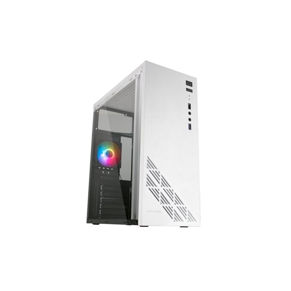 Caja ordenador mars gaming mc100w blanco atx 1 x usb 3.0 1 x usb 2.0 1 x 90mm frgb
