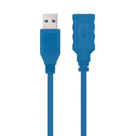 Cable Alargador USB 3.0 Nanocable 10.01.0901/ USB Macho - USB Hembra/ 1m/ Azul