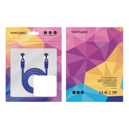 Nanocable Cable de Red Latiguillo Cat.8.1 2GHz LSZH SSTP AWG26, Azul, 2 m