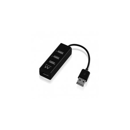 Hub usb ewent 4 puertos - usb 2.0 -  negro