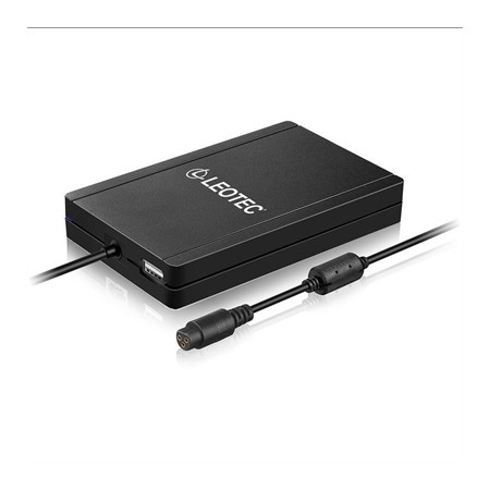 Cargador portatil automatico universal leotec 90w slim hub usb negro