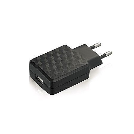 Cargador de pared leotec usb 5v 2a usb - 2.5mm usb - micro usb negro