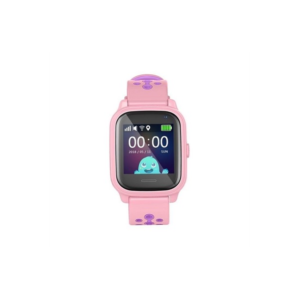 Reloj smartwatch leotec kids allo gps antiperdida rosa y morado 1.3 pulgadas