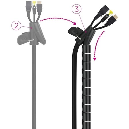 Organizador de Cables en Espiral Nanocable 10.36.0001-BK/ 1m