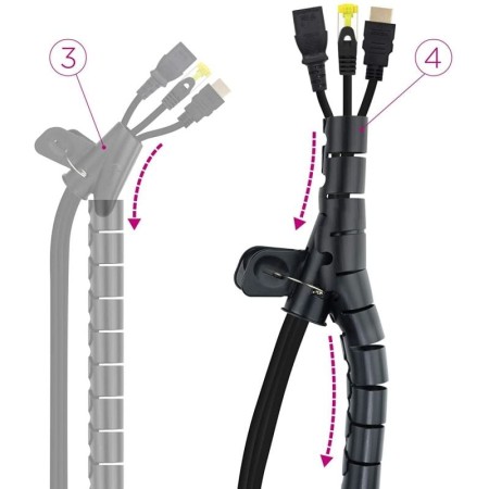 Organizador de Cables en Espiral Nanocable 10.36.0001-BK/ 1m