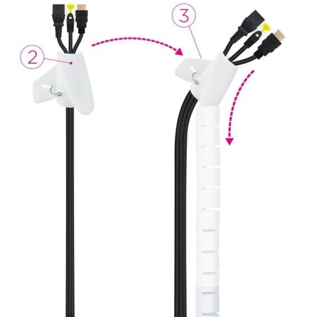 Organizador de Cables en Espiral Nanocable 10.36.0001-W/ 1m