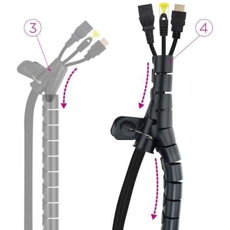 Organizador de Cables en Espiral Nanocable 10.36.0002-BK/ 2m