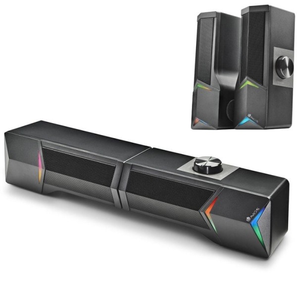 Altavoces - Barra de Sonido con Bluetooth NGS GSX-B1200/ 12W/ 2.0/ Negros